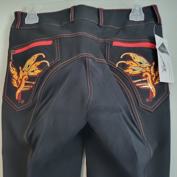 Huntley Equestrian Black Riding Pants Women's 28 Suede Full Seat Breeches NWT - Picture 7 of 9